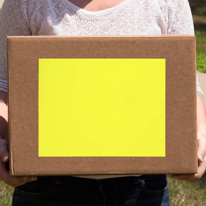 JAM PAPER Full Sheet Shipping Labels - Printable Sticker Paper - 8 1/2 x 11 - Neon Yellow - 10 Full Pages/Pack - Image 2